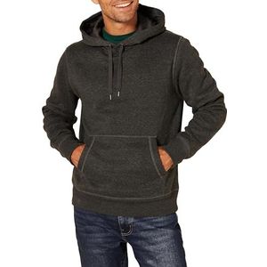 Amazon Essentials Heren fleece hoodie (verkrijgbaar in grote maat), antraciet gemêleerd, maat M