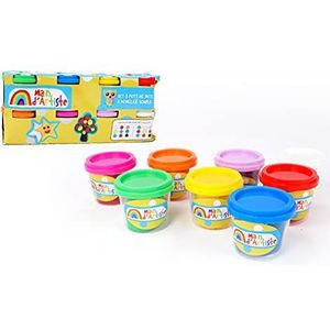 MAIN D'ARTISTE - Set van 4 potten boetseerklei – creatieve hobby – 030811B – meerkleurig – 85 g – speelgoed voor kinderen – modelleren – creativiteit – knutselwerk – vanaf 2 jaar