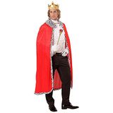 Widmann 00098 - Cape met kroon, 120 cm, voor het verkleden als koning en prins, voor carnaval en themafeesten