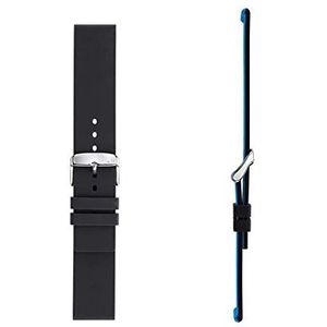 Morellato Horlogeband voor heren, rubberen collectie, mod. Tunguska, siliconen, A01X5396187, zwart/blauw, 24 mm, riem, Zwart/Blauw, 24mm, Riem