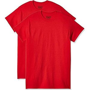 Gildan Gildan Dryblend T-shirt voor heren, G8000, set van 2 (2 stuks), Rood