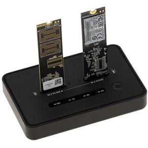 KALEA-INFORMATIQUE Dock klonen station voor 2 M2 NVMe M Key SSD's met USB 3.2 Gen2x2 20 Gbps verbinding in USB A of USB C. Ondersteunde capaciteit 8TB x2