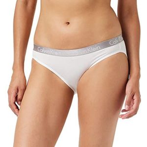 Calvin Klein - Bikinibroekje van stralend katoen - damesondergoed - zwart - maat M - 95% katoen, 5% elastaan - stretch katoenen jersey - maat S, Wit.