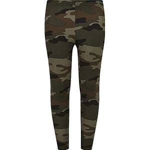 Urban Classics Sportlegging voor meisjes, camouflage, meisjesleggings, sportleggings, capri-leggings, 110/116-158/164, camouflage hout