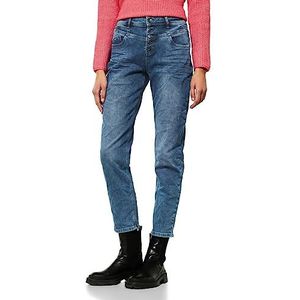 Street One Pantalon en jean High Rise pour femme, Véritable Bleach Indigo, 27W / 28L