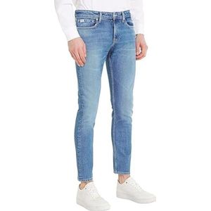 Calvin Klein Jeans Slim herenbroek, Wit Blauw