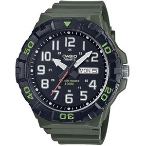 Casio Analoog A2040, groen, riem, Groen, riem