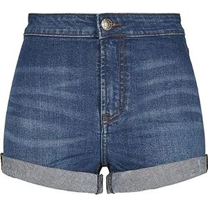 Urban Classics Shorts voor dames, 5-pocket slim fit, denim korte broek, Mid Indigo Washed, 27 dames, Mid Indigo Washed
