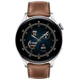 HUAWEI WATCH 3 | GPS-smartwatch met Sp02 en de hele dag gezondheidsbewaking | 14 dagen batterijduur - bruine leren band