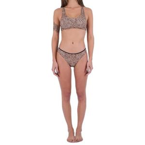 Hurley Max Leopard Moderate Bottom Culotte de Bikini Femme