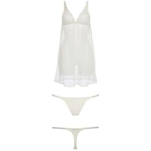 Emporio Armani Emporio Armani Babypop voor dames + koord, Kerstmis, kant, babydoll, dames, Bleke crème