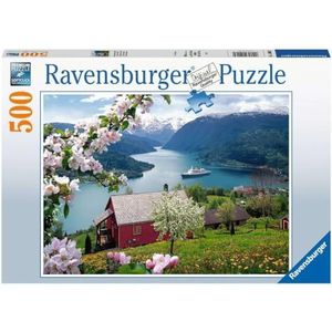 Ravensburger Puzzle 15006 - Scandinavische Idylle - puzzel van 500 stukjes voor volwassenen en kinderen vanaf 10 jaar - Landschapspuzzel met Noorwegen motief