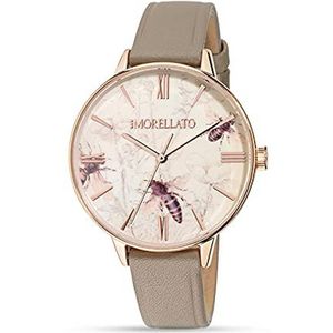 MORELLATO Dameshorloge analoog kwarts lederen polshorloge R0151141505, Beige, 36 mm, armband