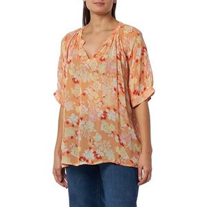 Part Two Popsy Relaxed fit Short Sleeve Blouse Femme, Muskmelon Poetic Flower Print, 40