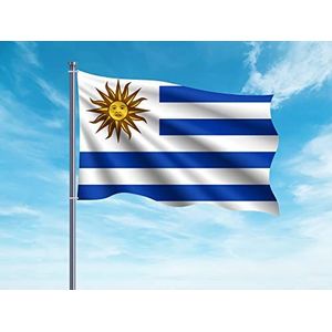 OEDIM Vlag Uruguay, 150 x 85 cm, versterkt en siernaden, vlag met 2 metalen ogen, waterdicht
