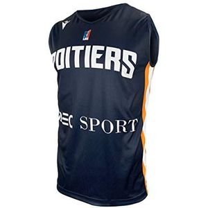 Poitiers Basket 86 Poitiers Officieel shirt voor buiten, 2019-2020, uniseks basketbal, Blauw