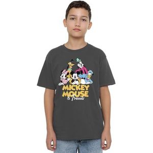 Mickey Mouse Friends T-shirt unisexe pour enfant, anthracite, 12-13 ans, charbon, 12-13 ans