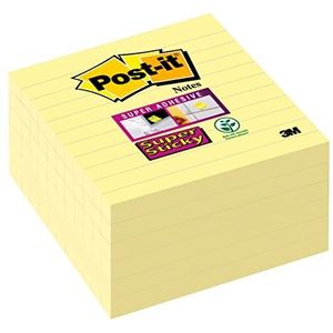 Post-it 675-6SSUC Super Sticky notitieblok, herbruikbaar, 101 x 101 mm, geel, 6 stuks