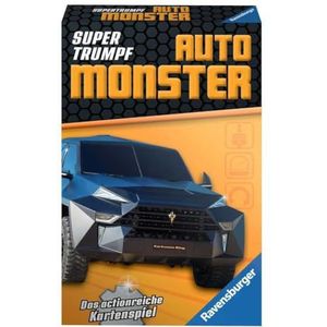 Ravensburger Kaartspel, Supertrumpf Auto Monster 20690, kwartet en troefspel voor technische fans vanaf 7 jaar: het actievolle kaartplezier