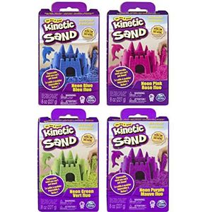 Kinetic Sand Boetseerzand – 227 g gekleurd zandpakket – kleurrijk en neonzandpakket – alternatief boetseerklei – speelgoed voor kinderen vanaf 3 jaar – creatieve vrije tijd – willekeurig model