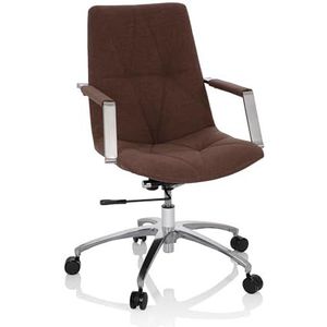 hjh OFFICE 670983 bureaustoel SARANTO II stof, draaistoel, stoel, middenbruin