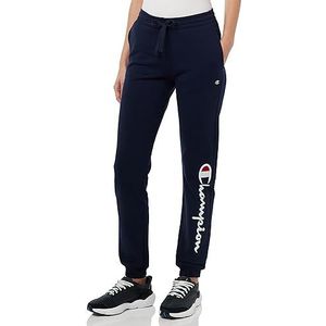 Champion Legacy American Classics W - Maxilogo Light Stretch Fleece Rib Cuff Trainingsbroek voor dames, Navy Blauw