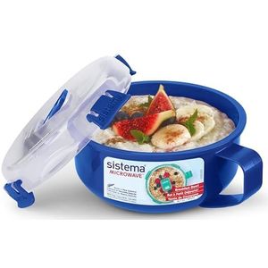 Sistema Microwave Ontbijtschaal, magnetroncontainer rond met deksel, 850 ml, BPA-vrij, verschillende kleuren, 1 stuk