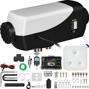 VEVOR Diesel verwarming 8KW 12V diesel verwarming diesel luchtverwarming diesel luchtverwarming diesel schakelaar LCD schakelaar diesel verwarming staande verwarming met geluiddemper voor auto camper boot vrachtwagen camper bus