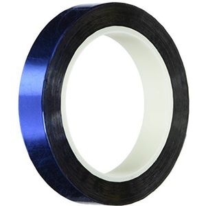 TapeCase 1 rol metallic polyester plakband, 1,5 cm x 4,57 m, blauw
