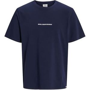 JACK & JONES T-shirt homme RDD imprimé col rond, Blazer bleu marine., M