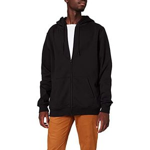 Build Your Brand Heavy Zip Hoody Herenjas, Zwart (Zwart 00007)