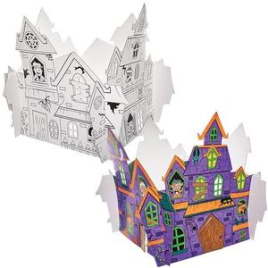 Baker Ross FN294 Giant spookhuis om in te kleuren - Halloween, knutselen voor kinderen, Halloween-decoraties