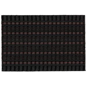ASTRA Premium outdoor tapijt, polypropyleen, zwart/wijnrood, 50 x 80 cm
