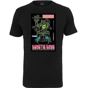 Mister Tee Beastie Boys Robot Tee T-shirt voor heren, zwart.