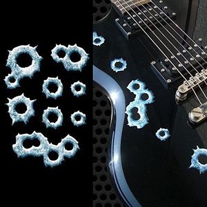 Rothko and Frost stickers voor gitaar en bas, zilverkleurig, 2 stuks