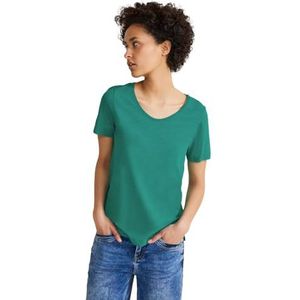 Street One A321104 Basic T-shirt met korte mouwen voor dames, Intensieve Aqua