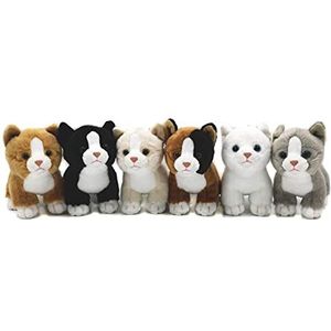 Uni-Toys - Babykatten (6 stuks) staand – elk 13 cm (hoogte) – kittens van pluche – pluche dieren, pluche dieren