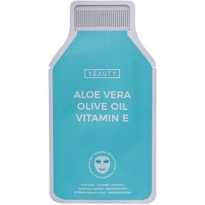 YEAUTY SMOOTHIE - Hydraterend gezichtsmasker met aloë vera, olijfolie en vitamine E - voor intensieve verzorging, stralende huid - 100% biologisch afbreekbaar - 1 verpakking