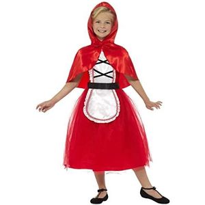 Smiffys Roodkapje Deluxe kostuum rood met jurk en capuchon