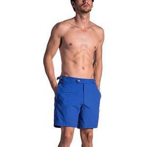 Olaf Benz Beach BLU1662 Shorts van sneldrogende polyamidevezel met zachte grip en 1 paar flipflops, Navy Blauw