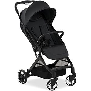 Hauck Travel N Care Plus reiskinderwagen met verlengfunctie, slechts 7,2 kg, uv-bescherming 50+, maximale belasting 25 kg (kind 22 kg + 3 kg mand), klein opvouwbaar (zwart)