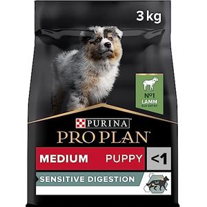 Pro Plan Medium Puppy Sensitive Spijsvertering, rijk aan lam, 3 kg, droogvoer voor puppy's