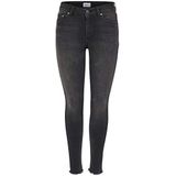 ONLY ONLBlush Mid Slim Fit Jeans voor dames, Zwarte jeans