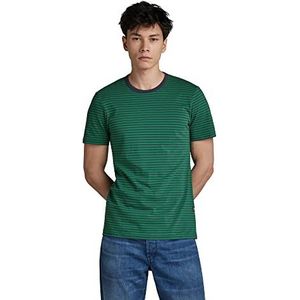 G-STAR RAW T-shirt slim rayé pour homme, Multicolore (Jolly Green/Dk Grape Stripe D22778-c339-d954), S