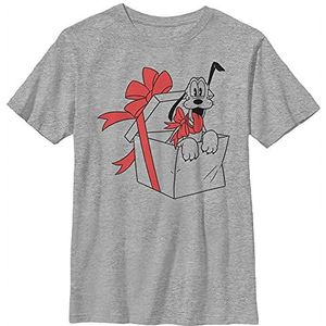 Disney Pluto Christmas Outline T-shirt voor jongens, grijs gemêleerd, Athletic XS, Athletic grijs gemêleerd