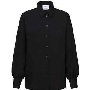 Seidensticker Dames blouse lange mouwen Classic Fit zwart 44, zwart.