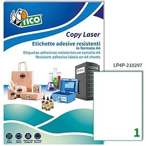Tico LP4P-210297 etiketten, polyester, 210 x 297 wit, 70 vellen A4