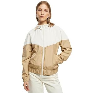 Urban Classics Femme Arrow Windbreaker Blouson, Whitesand/Unionbeige, L pour femme, blanc/beige, L, Blanc/Beige, L