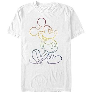 Disney Unisex Mickey Mouse Big Pride Organic T-shirt met korte mouwen, wit, L, Weiss