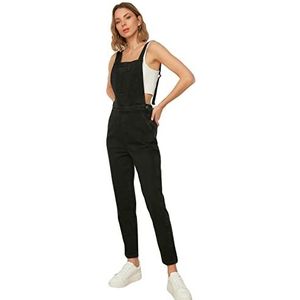 Trendyol Trendyol Effen denim jumpsuit voor dames, tuinbroek voor dames (1 stuk), zwart.